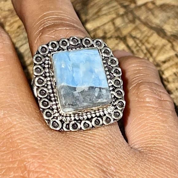 Raw Owyhee Opal Ring Size 7 1/4 - Picture 3 of 7